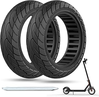 OUXI 2 Pack 10 x 2.125 Solid Tyre, 10 inch Solid Tyre Pure Electric Scooter Puncture Proof Rubber 10x2.125 Solid e-scooter...