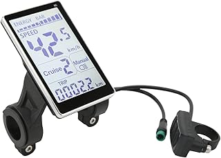 Electric Bike LCD Display, 24V 36V 48V 60V M5 LCD Panel Screen Ebike LCD Display Control Panel Waterproof Electric Bicycle...