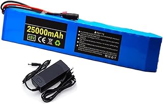 SZAJOR Battery Pack 48V 25Ah E-Bike Lithium-Ion Battery for 250W to 2000W Motor with BMS and 54.6V 2A Charger
