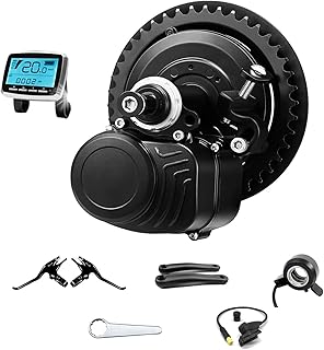 TDR 500W 48V TSDZ2 Mid Drive Electric Bike Conversion Kit, Upgraded Tongshen Mid Drive Motor Kit for 68-73mm Bottom Bracke...