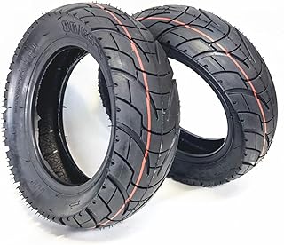 2 Pieces 10 Inch E Scooter Tyres 10 x 3.0 Inch Off Road City Road Pneumatic Tyres Replacement Thickened Pneumatic Tyres In...