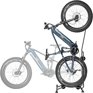 CyclingDeal Upright Bike Stand Floor - Vertical & Horizontal Bicycle Stand Bicycle Storage - Safe & Secure Bike Storage Ra...